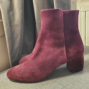 AGL ankle boot Plum suede 40 (US size 9.5). NWT